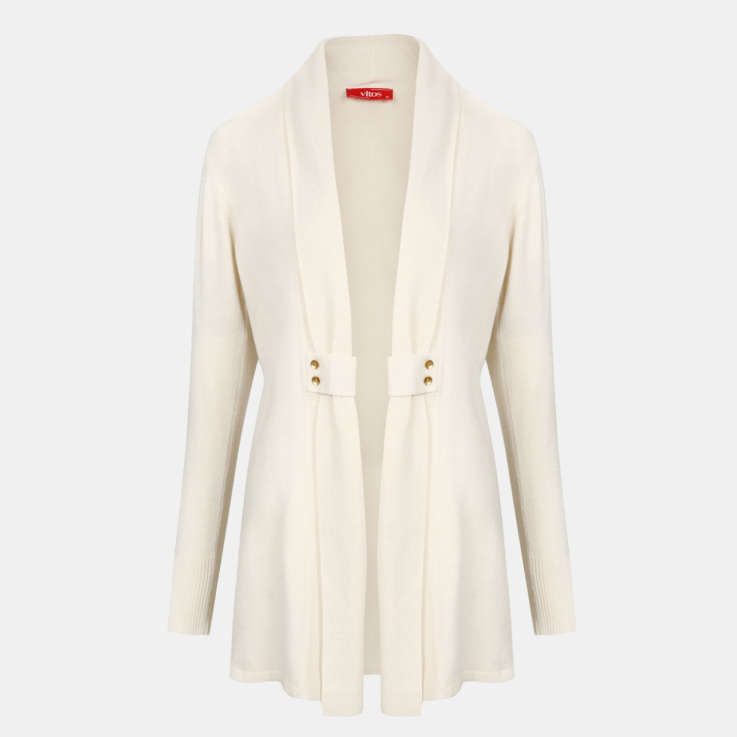 Cardigan solapa con botones - C8010 Clásicos