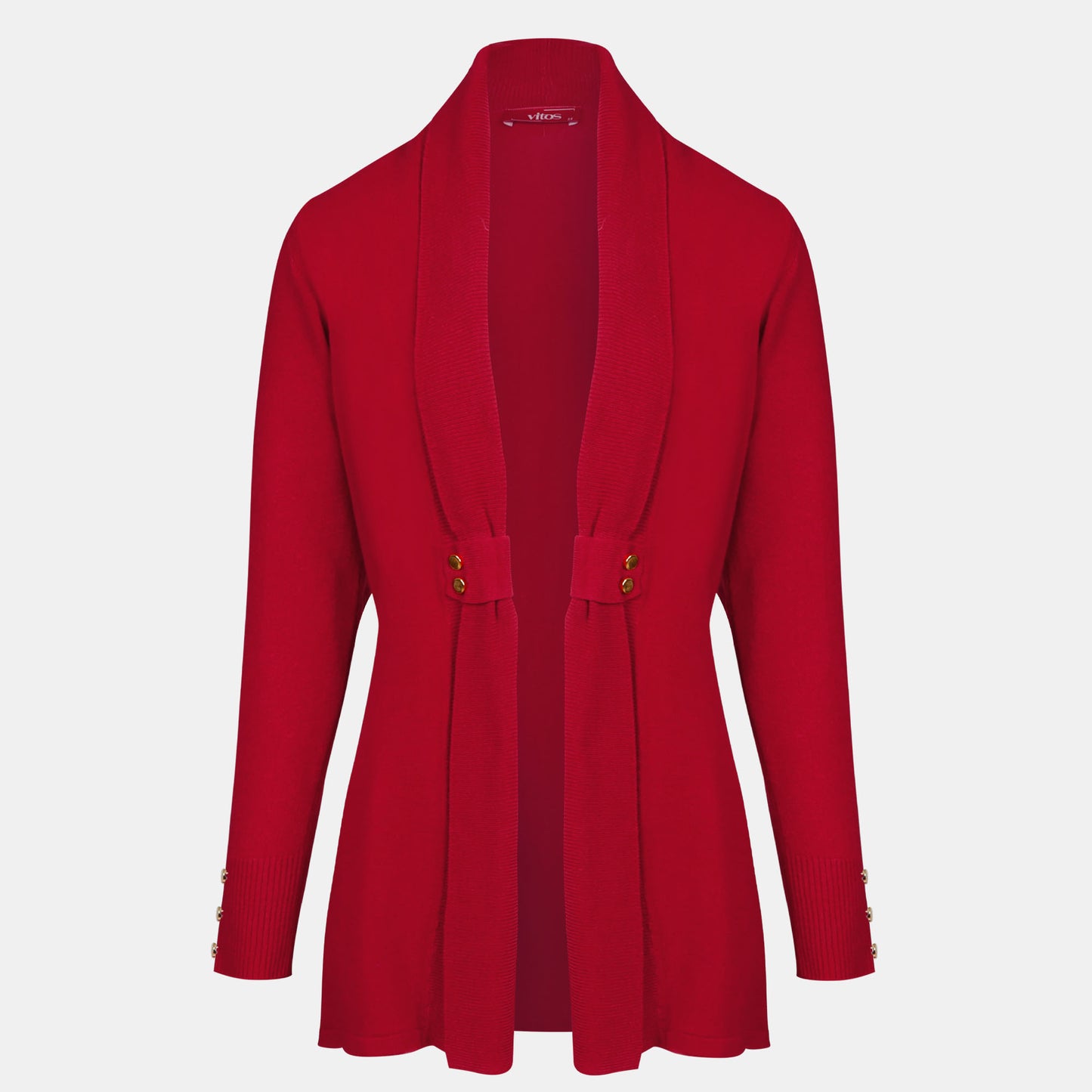 Cardigan solapa con botones - C8010 Clásicos