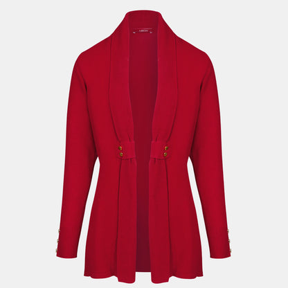 Cardigan solapa con botones - C8010 Clásicos