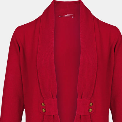 Cardigan solapa con botones - C8010 Clásicos