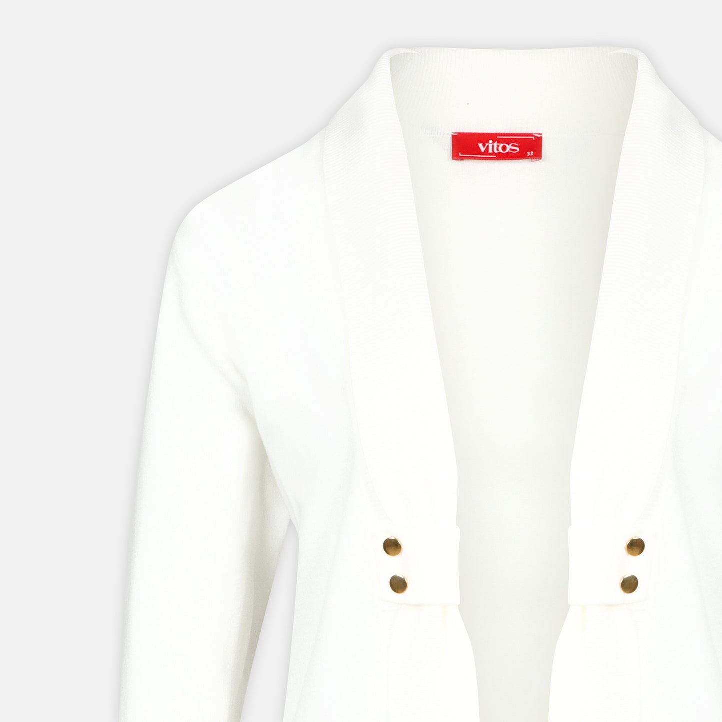 Cardigan solapa con botones - C8010 Clásicos