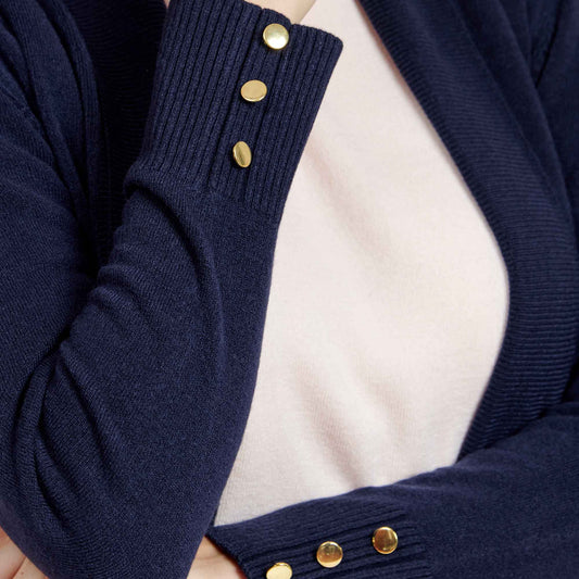 Cardigan solapa con botones - C8010 Clásicos