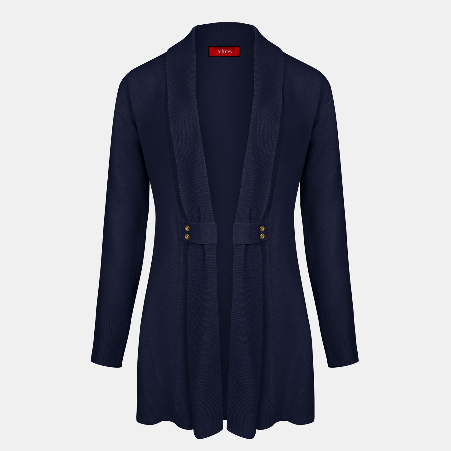 Cardigan solapa con botones - C8010 Clásicos