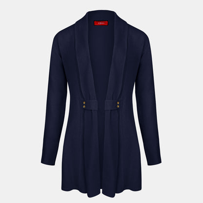 Cardigan solapa con botones - C8010 Clásicos