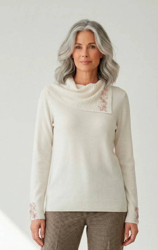 CI79901 - Blusa c/cuello mga larga Eilis