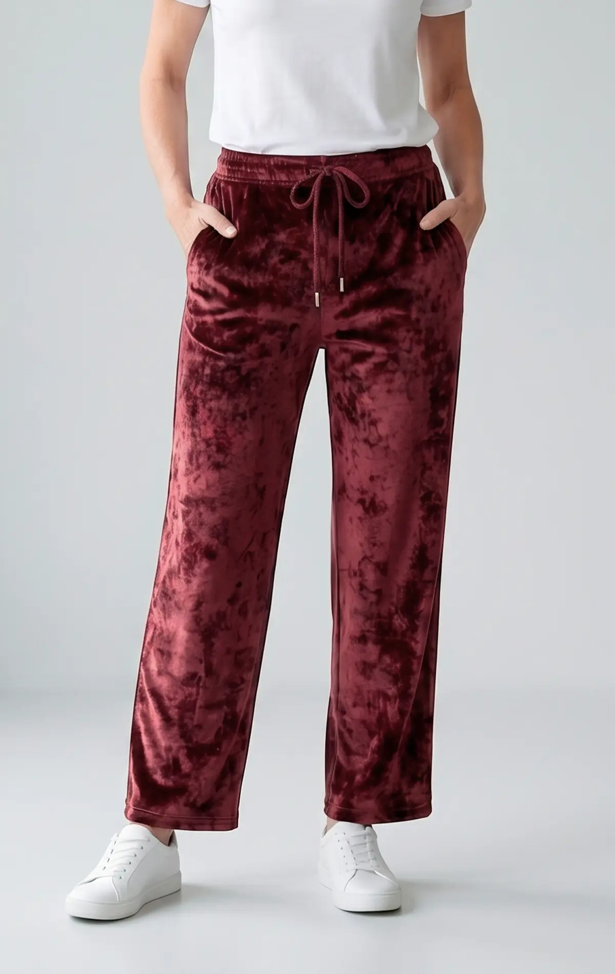 RP69342 - Pants velour c/jareta y cierre relax Renesme