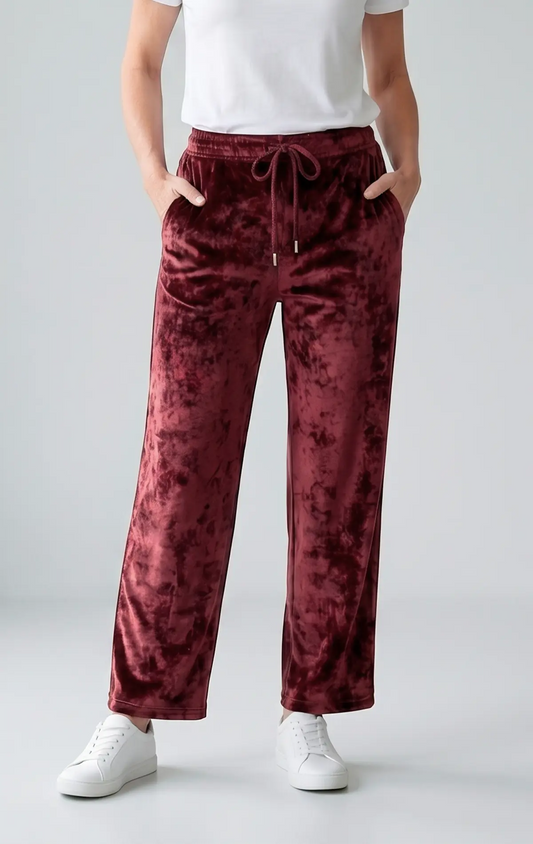 RP69342 - Pants velour c/jareta y cierre relax Renesme