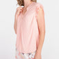 Blusa escote V manga plizada Emma
