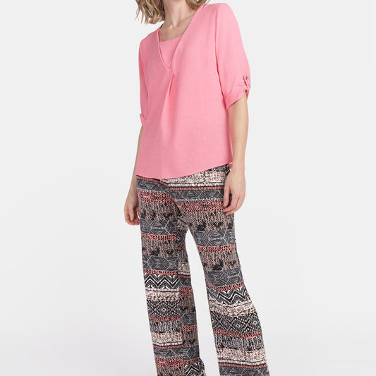 Blusa escote V manga 3/4 Estefania
