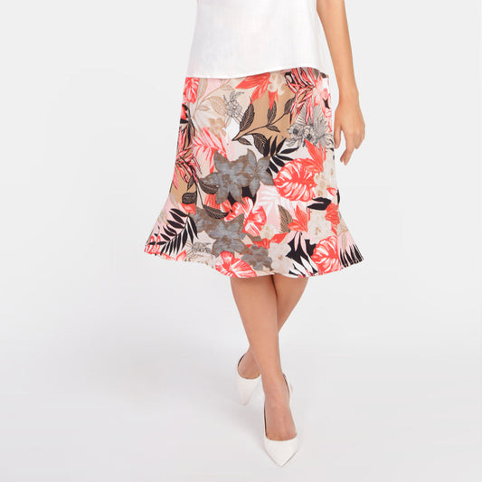Falda estampada de corte circular Isa