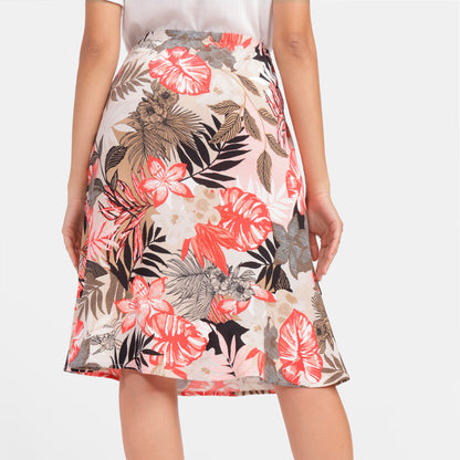 Falda estampada de corte circular Isa