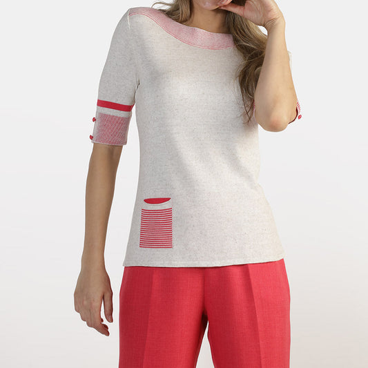 Blusa manga corta con bolsillo Matilda