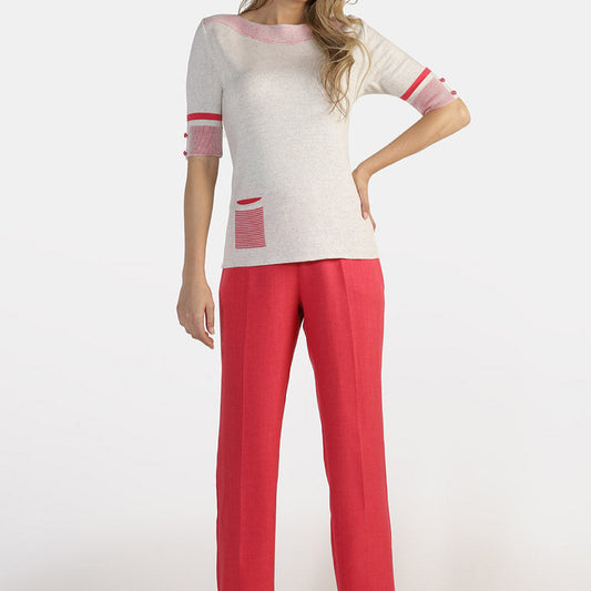 Blusa manga corta con bolsillo Matilda