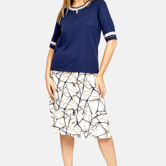 Blusa escote redondo manga corta Toscana
