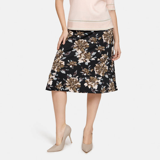 Falda corte sirena con estampado floral Vernoa
