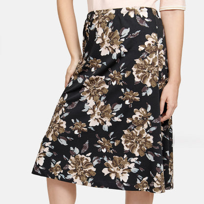 Falda corte sirena con estampado floral Vernoa