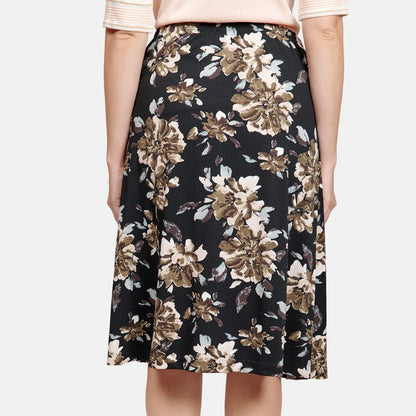Falda corte sirena con estampado floral Vernoa