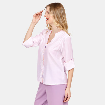 Blusa bierta de manga 3/4 Juquila