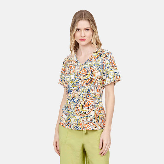 Blusa abierta estampado Taxco