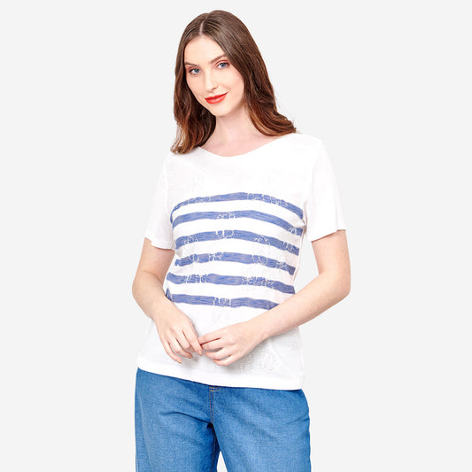 Blusa de rayas Jaquard Loreto