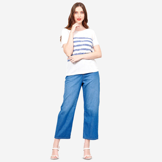 Blusa de rayas Jaquard Loreto