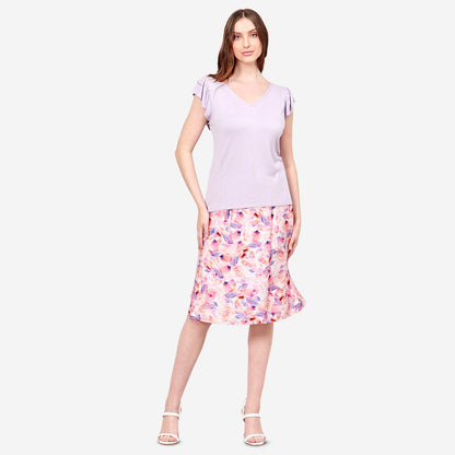 Blusa escote V con manga corta plisada Juquila