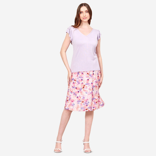 Blusa escote V con manga corta plisada Juquila