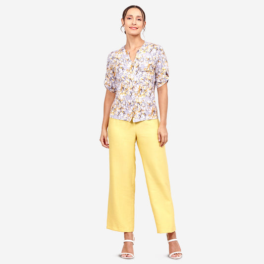 Blusa estampada con botones al frente Sayulita