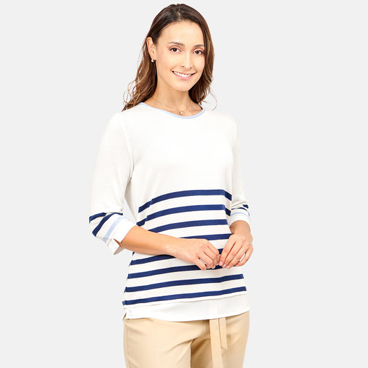 Blusa rayas con detalle en puños Bernal