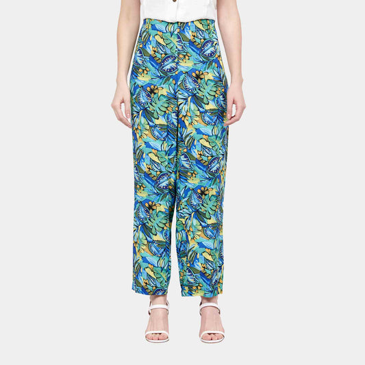 Pantalón estampado pretina volteada Cadereyta