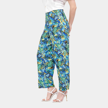 Pantalón estampado pretina volteada Cadereyta