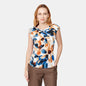 Top estampado floral con escote plisado Calypso