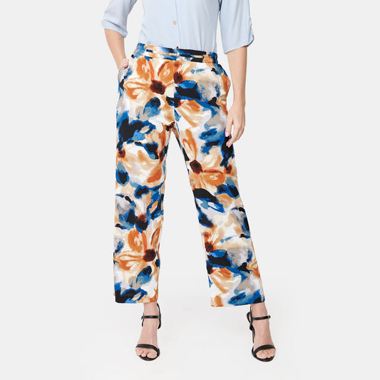 Pantalón estampado con hebilla Calypso