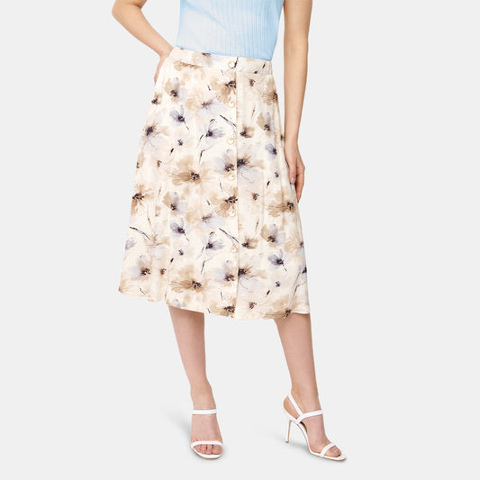 Falda con botones y cintura elástica Aurora
