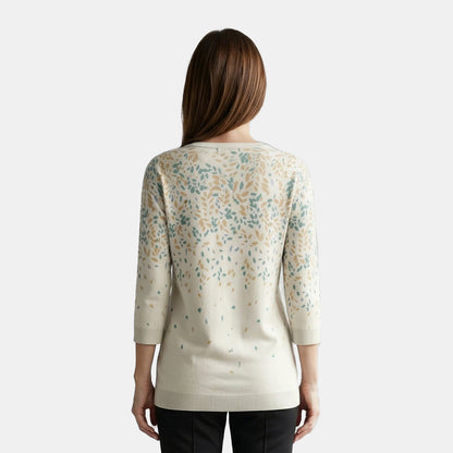 V66201 - Blusa estampada manga 3/4 Complementos