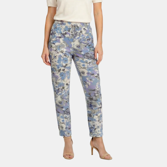 V66742 - Pantalón estampado con jareta Meredith