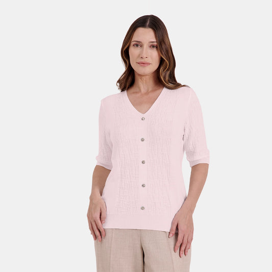 V67001 - Blusa de punto con botones Maeli