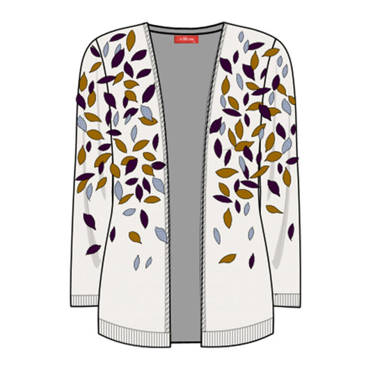 Cárdigan estampado manga larga complementos