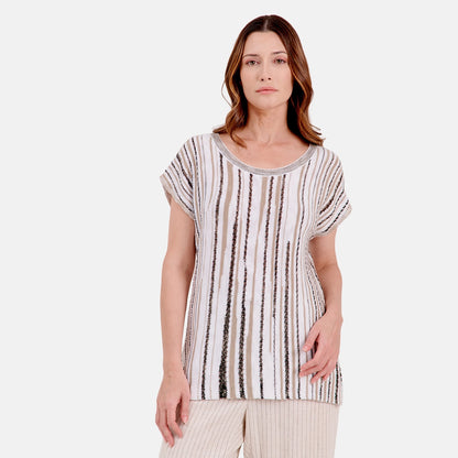 V67701 - Blusa punto escote ojal Leah
