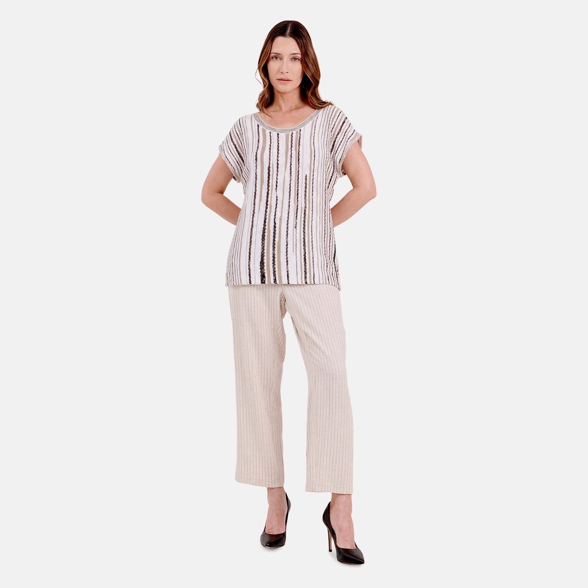 V67701 - Blusa punto escote ojal Leah