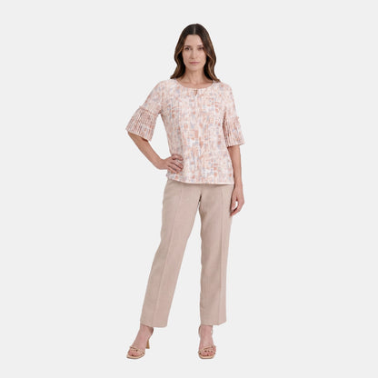 V67802 - Blusa estampada cuello V Maeli