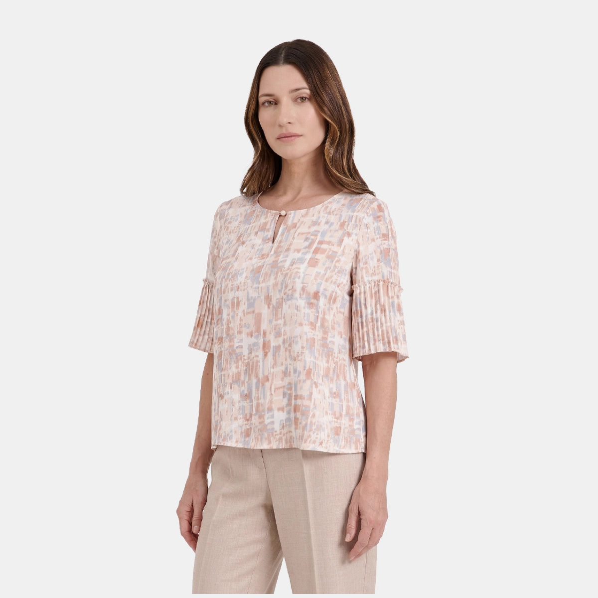 V67802 - Blusa estampada cuello V Maeli