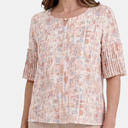 V67802 - Blusa estampada cuello V Maeli