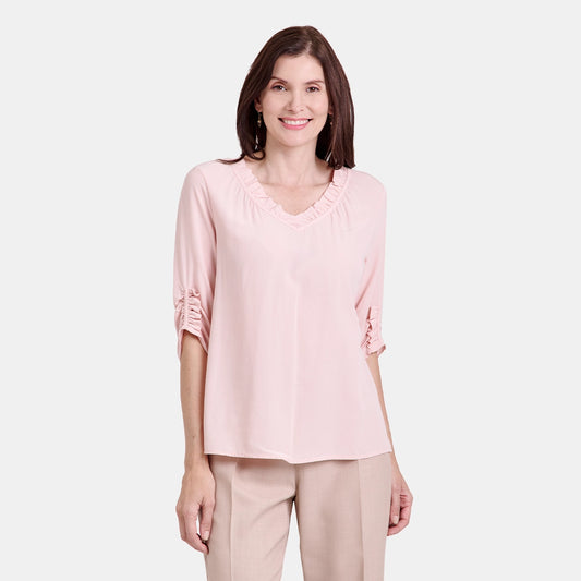 V67902 - Blusa escote V con detalle Maeli
