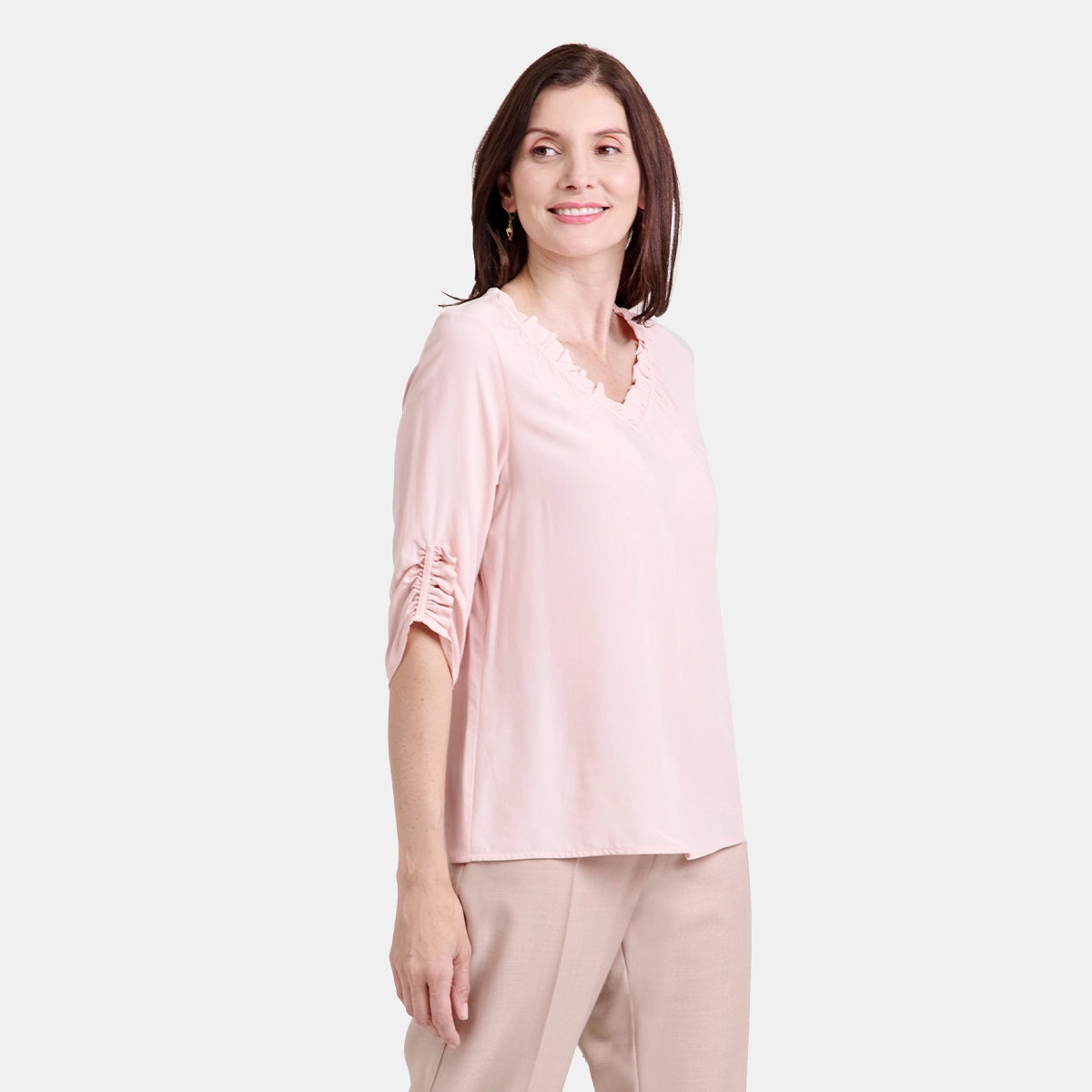 V67902 - Blusa escote V con detalle Maeli