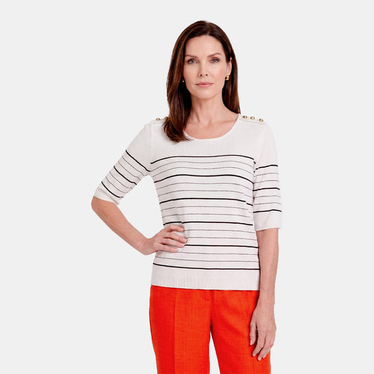 V68001 - Blusa tejida a rayas Leonor
