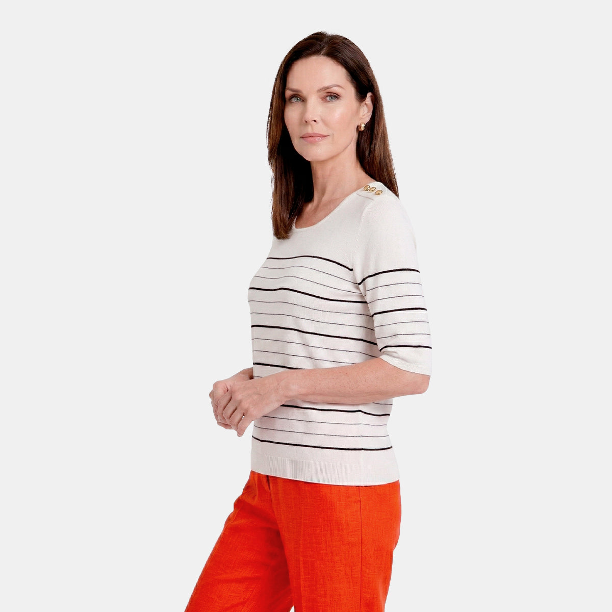 V68001 - Blusa tejida a rayas Leonor