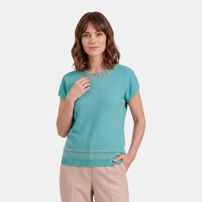 V68101 - Blusa de punto con detale Catalina