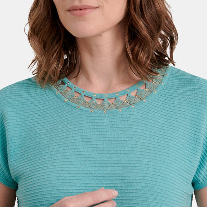 V68101 - Blusa de punto con detale Catalina