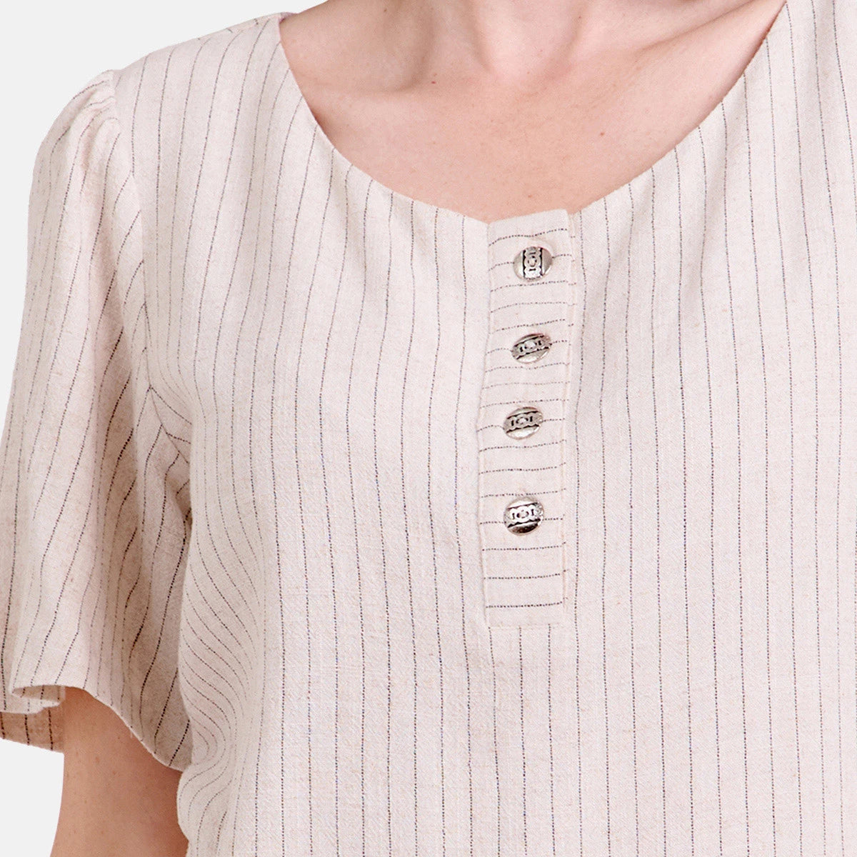 V68102 - Blusa asimetrica a rayas Leah